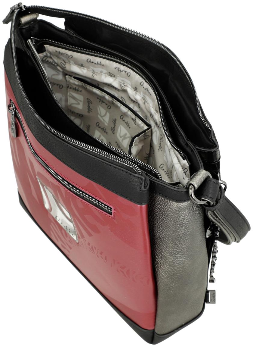 edle Schultertasche schwarz Anekke Khroma