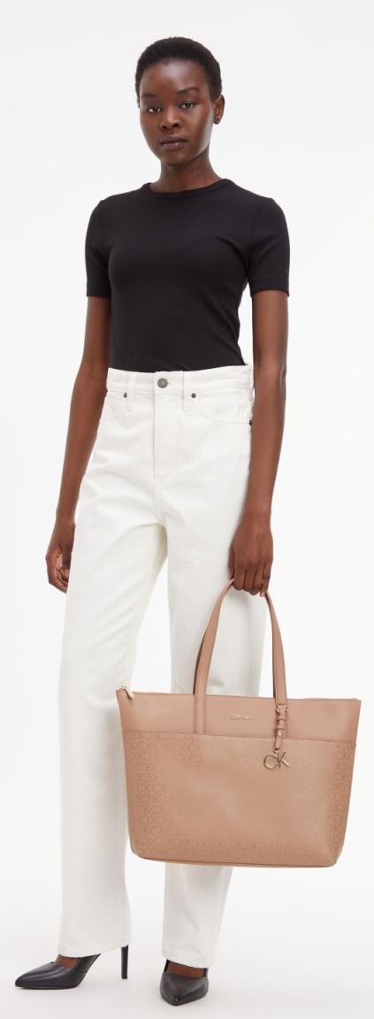 elegante Damentasche Business Calvin Klein Must Shopper Large Safari Mono Canvas