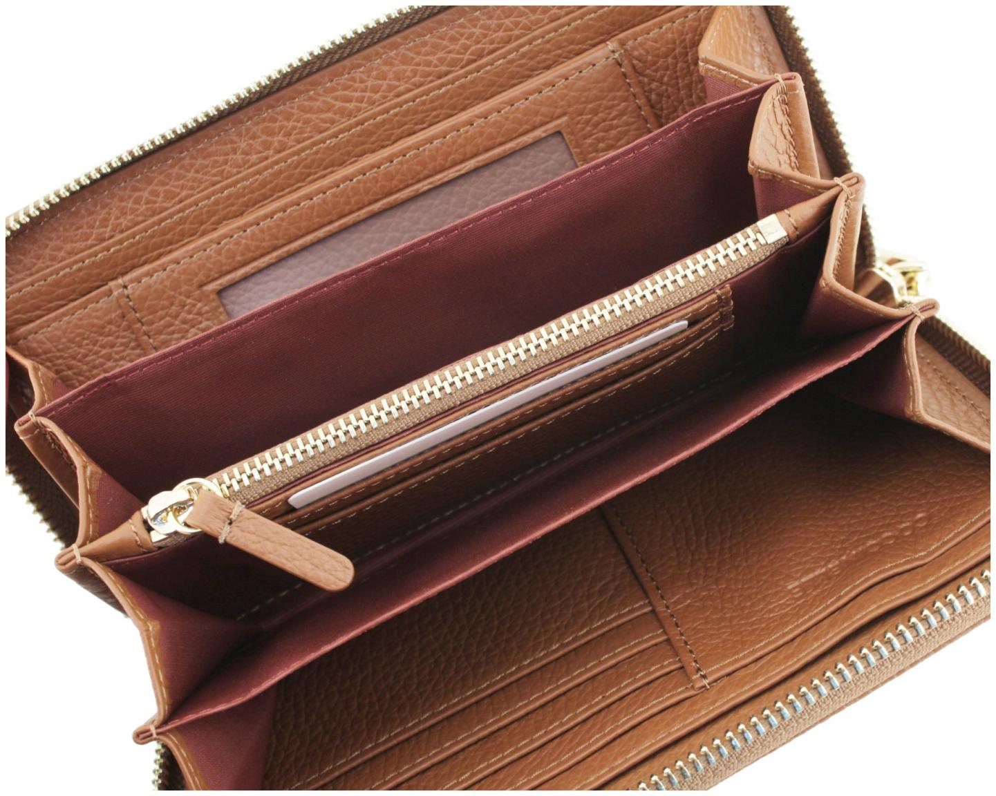 elegante Geldtasche schwarz Coccinelle Metallic Soft Leder
