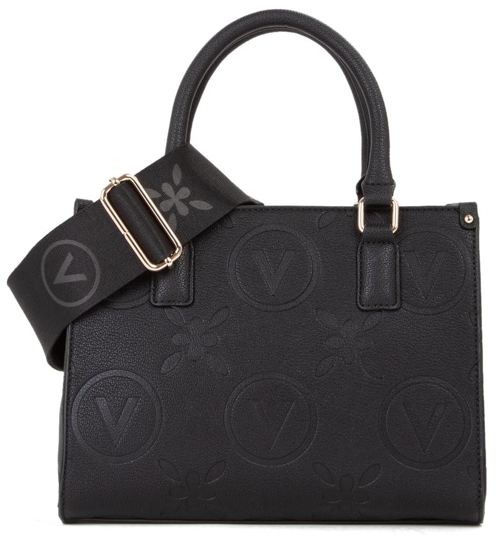 elegante Henkeltasche Samba RE schwarz Valentino Allover Prägung