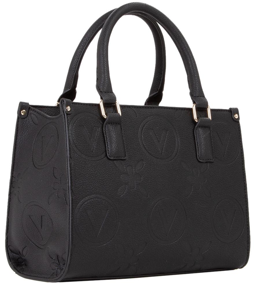 elegante Henkeltasche Samba RE schwarz Valentino Allover Prägung