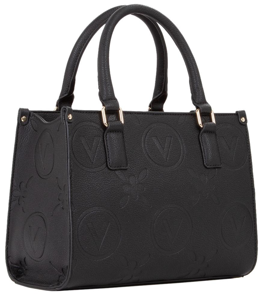 elegante Henkeltasche Samba RE schwarz Valentino Allover Prägung