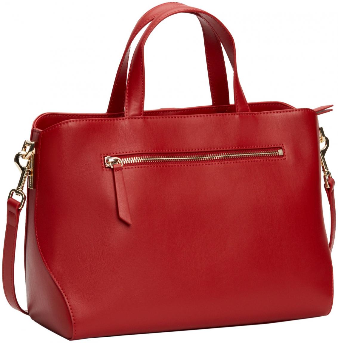 elegante Henkeltasche Tommy Hilfiger rot Heritage Dark Magma