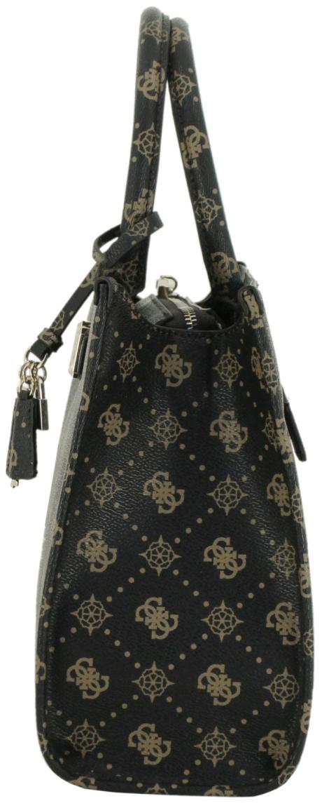 elegante Kurzgrifftasche Satchel Silia Aspresso Logo dunkelbraun