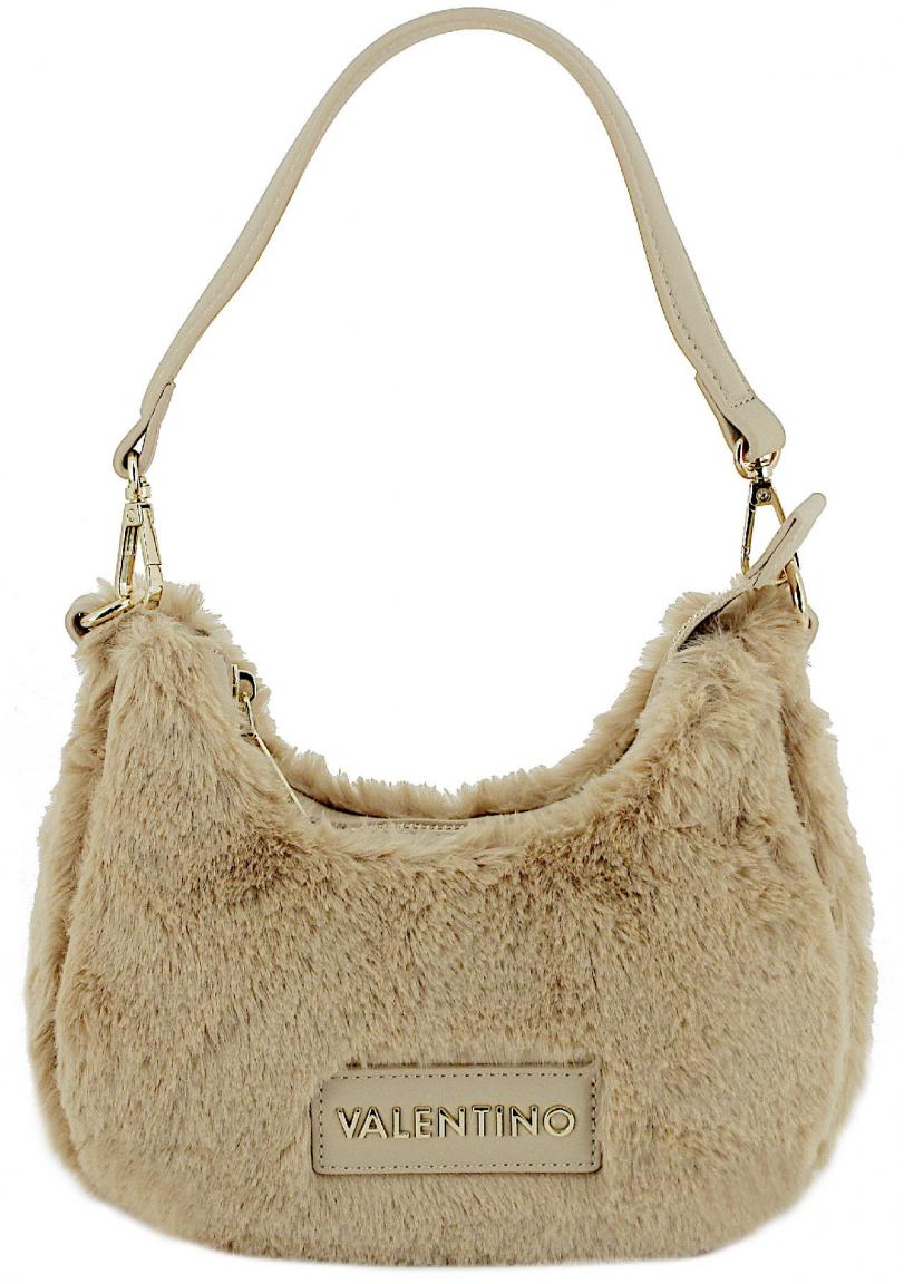 elegante Mario Valentino Umhängetasche beige Special Fadia Plüsch