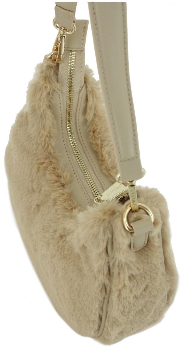 elegante Mario Valentino Umhängetasche beige Special Fadia Plüsch