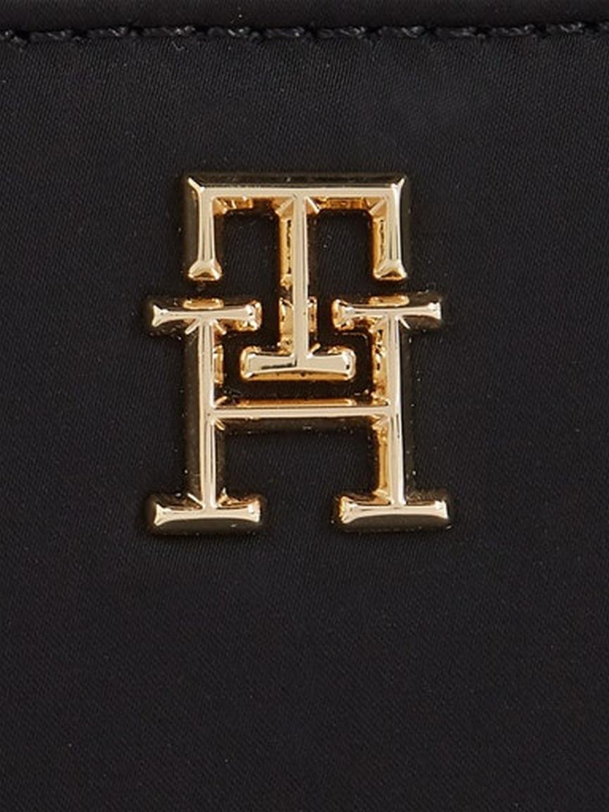 elegante Nylonbörse Tommy Hilfiger Idol Med Wallet Black Branding