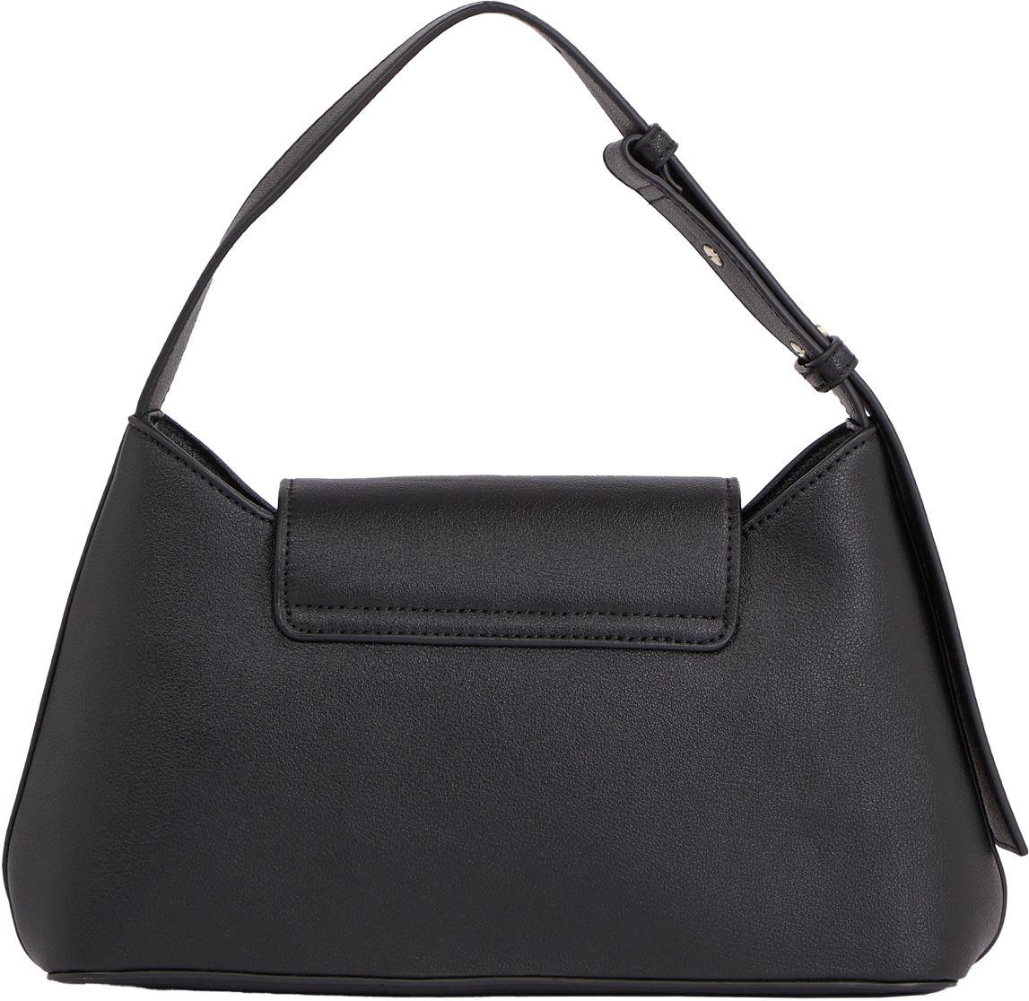 elegante Schultertasche Calvin Klein Re-Lock schwarz Drehverschluss