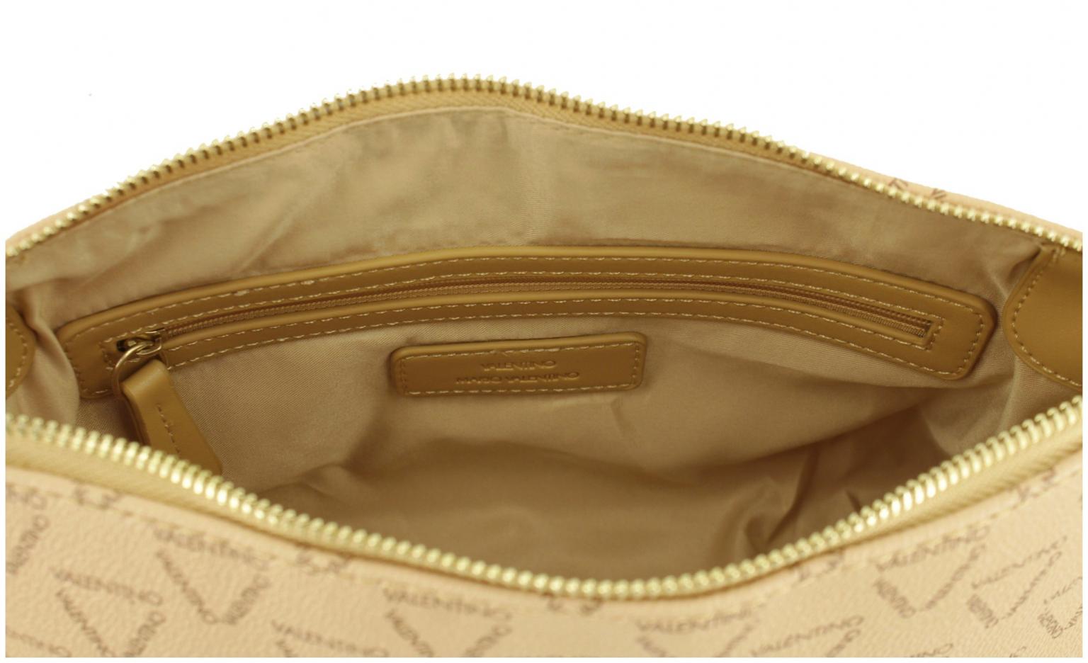 elegante Schultertasche schwarz Alloverprint Valentino Liuto