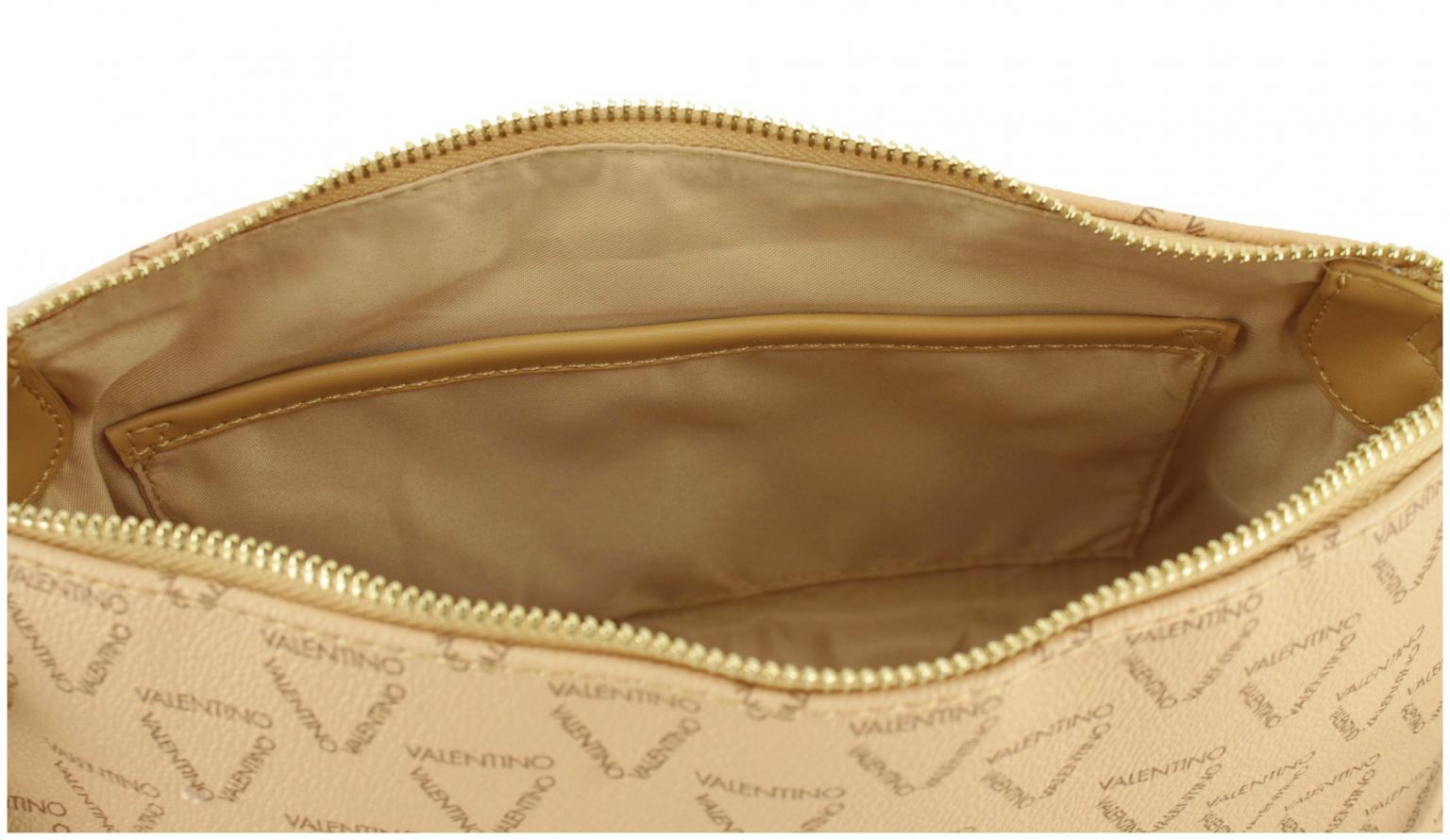 elegante Schultertasche schwarz Alloverprint Valentino Liuto