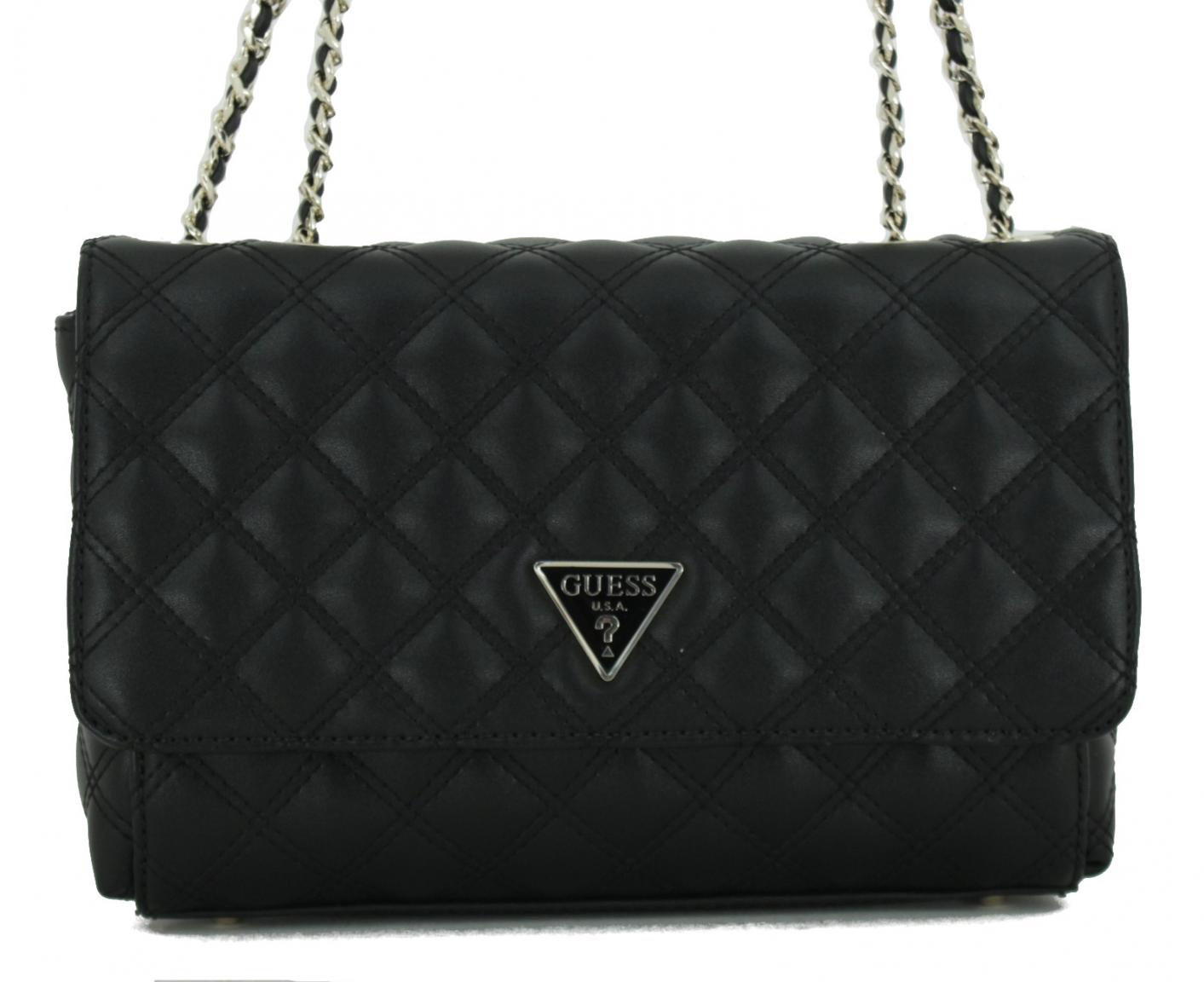 elegante Überschlagtasche Guess Cessily Hahnentritt Rapport Ketten