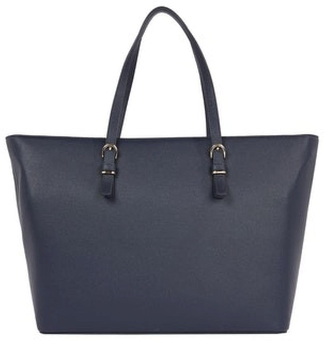 eleganter Businessshopper Tommy Hilfiger Timeless Med Tote Space Blue