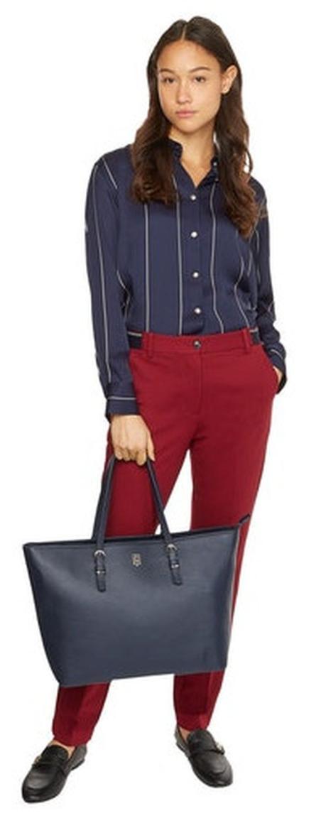 eleganter Businessshopper Tommy Hilfiger Timeless Med Tote Space Blue