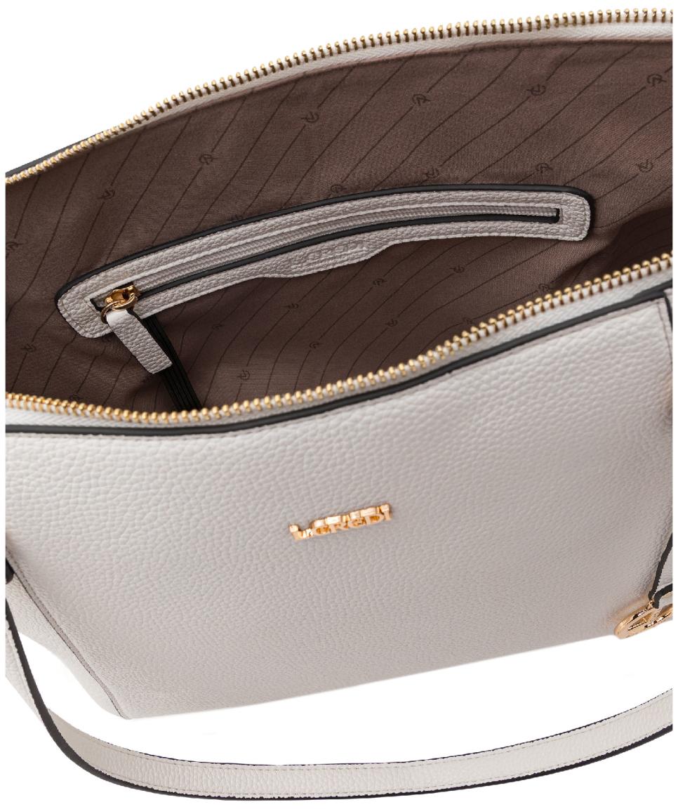 eleganter Shopper L.Credi weiß Michaela nachhaltig Kontrast