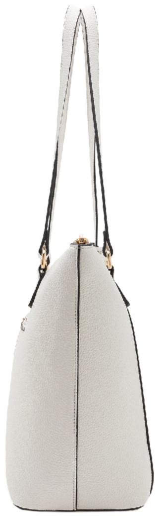 eleganter Shopper L.Credi weiß Michaela nachhaltig Kontrast