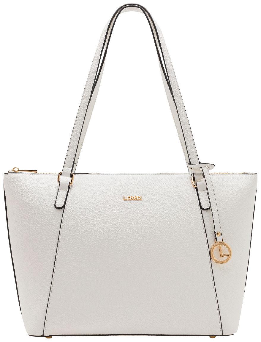eleganter Shopper L.Credi weiß Michaela nachhaltig Kontrast