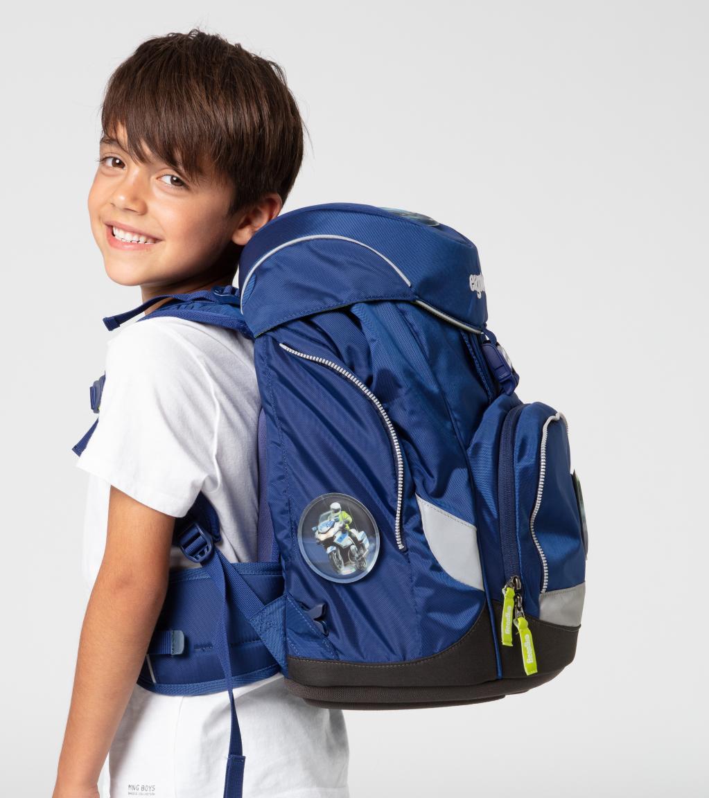 ergobag Pack Schulrucksack Komplettset 6-teilig blau Polizei