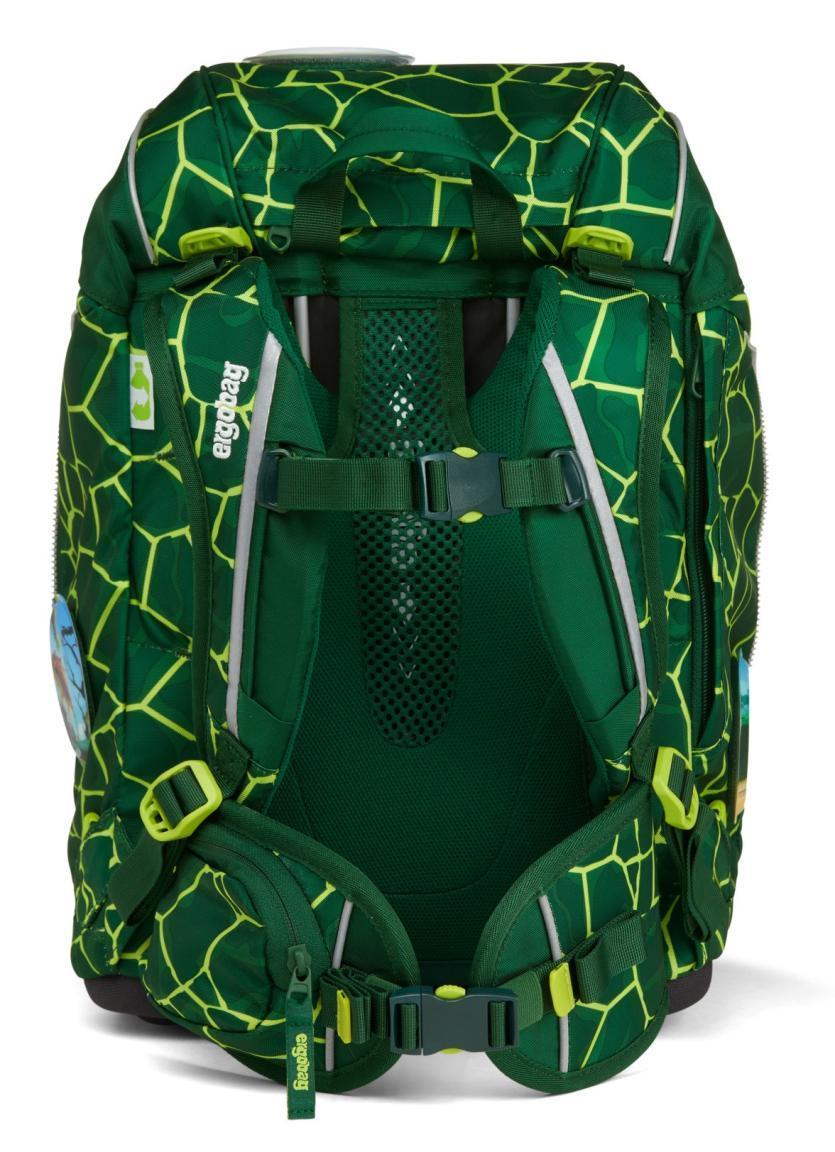 ergobag Schultaschenset pack BärRex Dinosaurier grün Sportrucksack Federmappe
