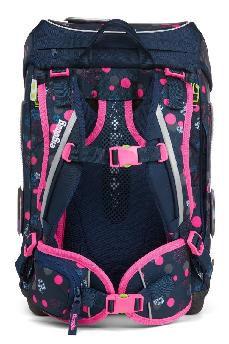 ergobag cubo PhantBärsiewelt Einhörner Punkte dunkelblau pink Schulrucksackset