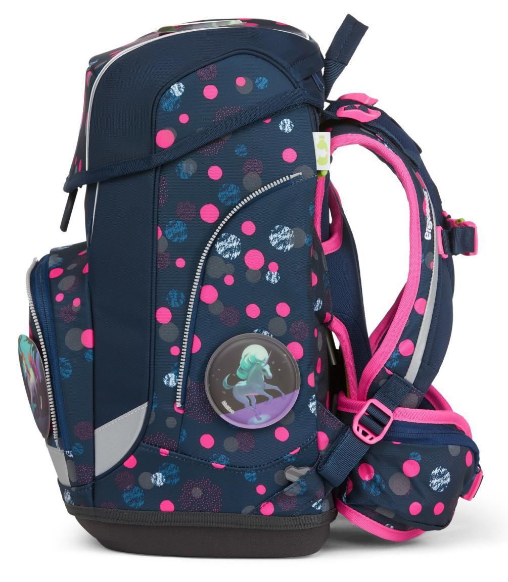 ergobag cubo PhantBärsiewelt Einhörner Punkte dunkelblau pink Schulrucksackset