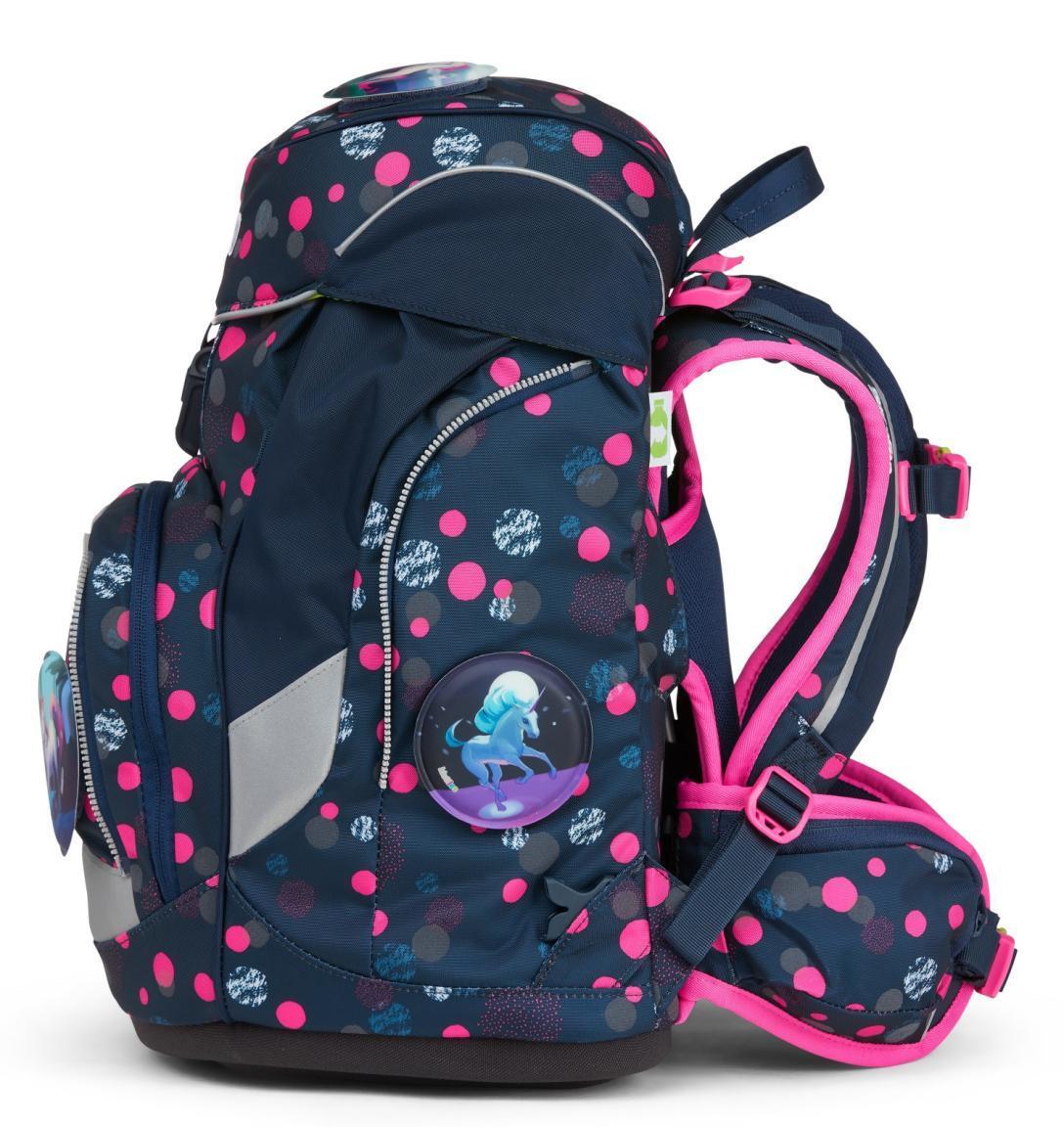 ergobag pack PhantBärsiewelt blau pink Schultaschenset Einhörner Punkte