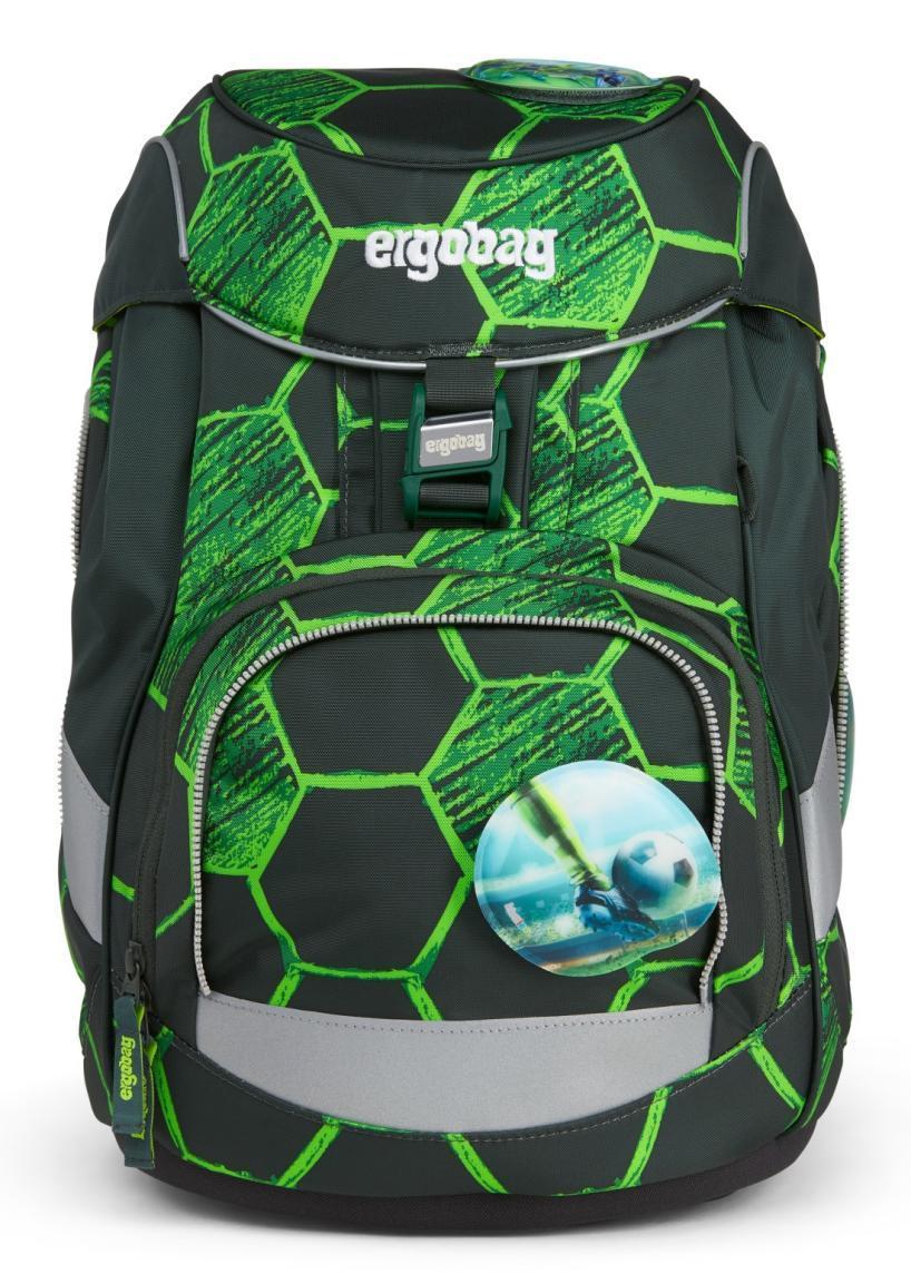 ergobag pack VolltreffBär grün Fußball Schultaschenset Sportrucksack Federmappe
