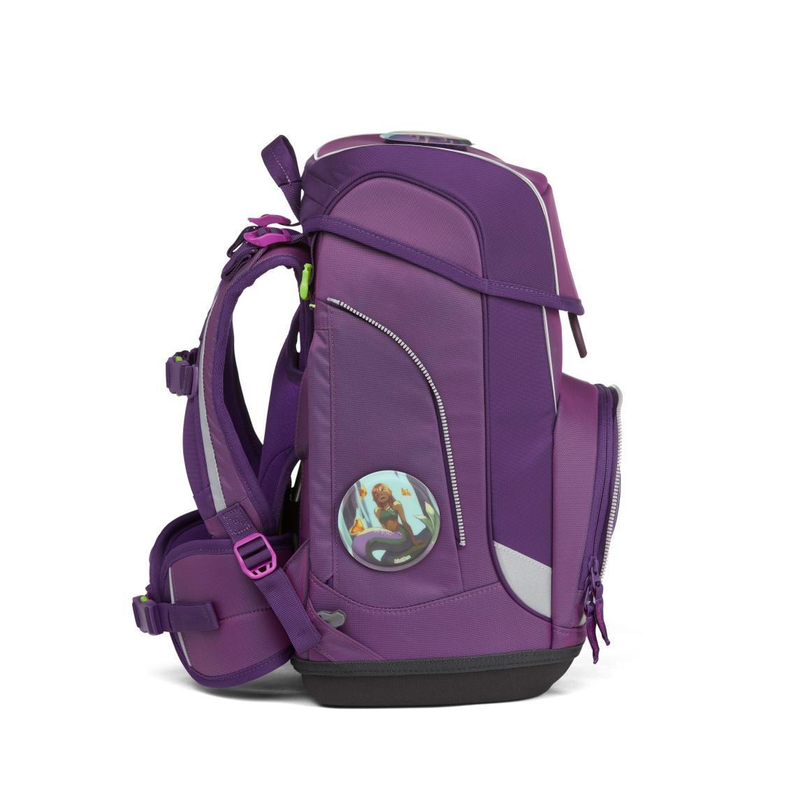 ergonomische Schultasche lila changierend ergobag cubo MeereszauBär Komplettset