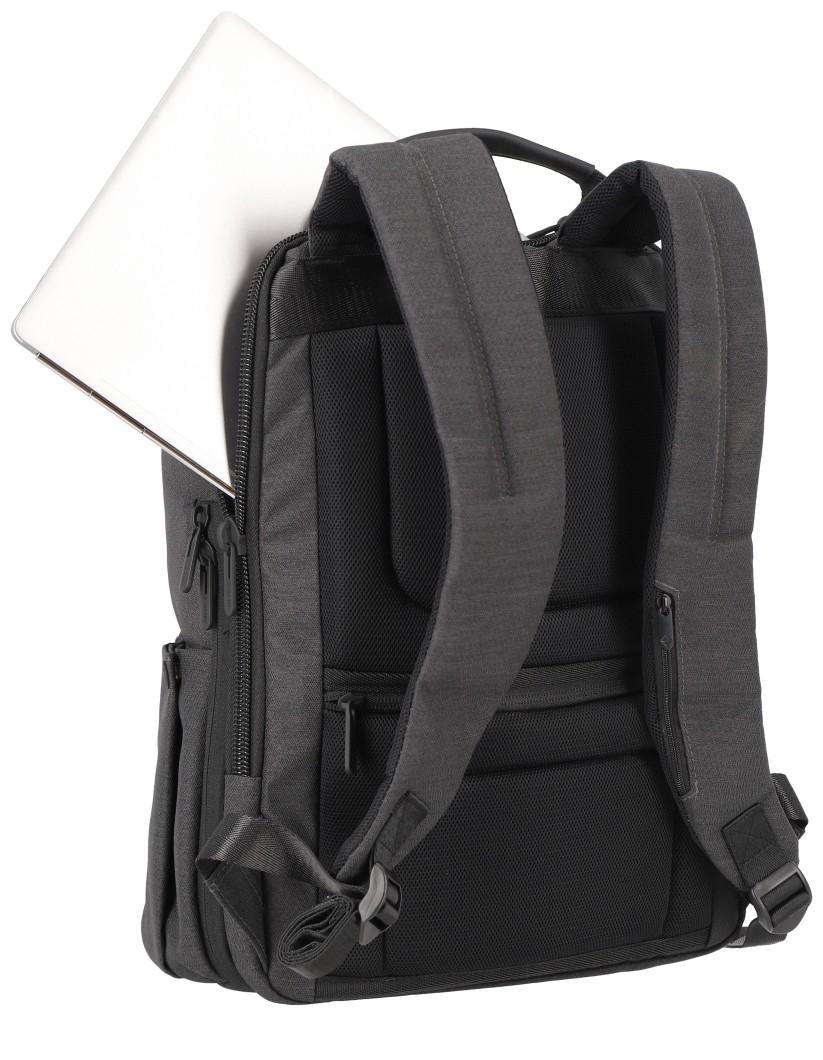 erweiterbarer Businessrucksack dunkelgrau Meet Anthrazit