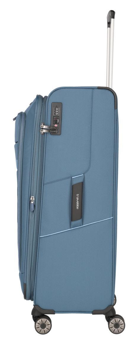erweiterbarer Flugkoffer Pnoramablau 4-Rad-Trolley Travelite 77cm Skaii L 77cm