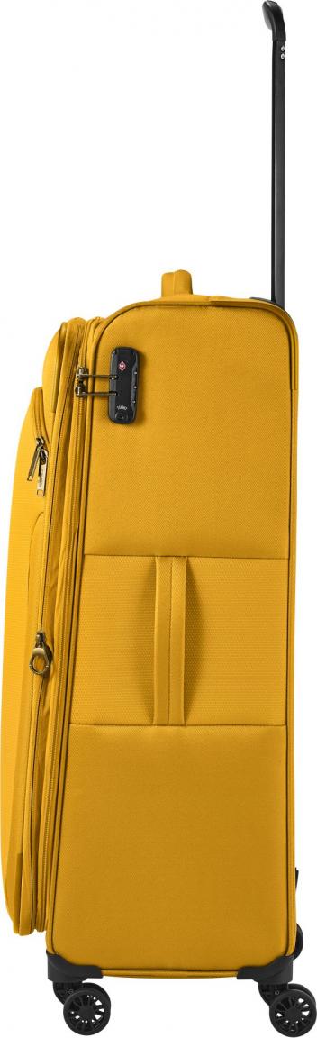 erweiterbarer Flugkoffer Travelite Croatia 4w Trolley L 77cm Curry gelb