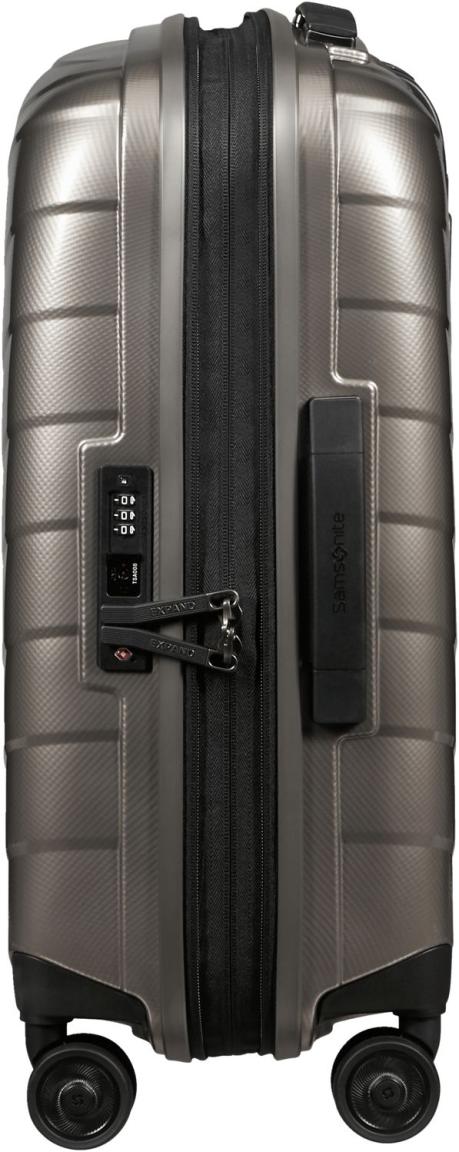 erweiterbarer Handgepäckkoffer Samsonite Attrix Spinner 55cm Dune Hartschale Leichtgewicht