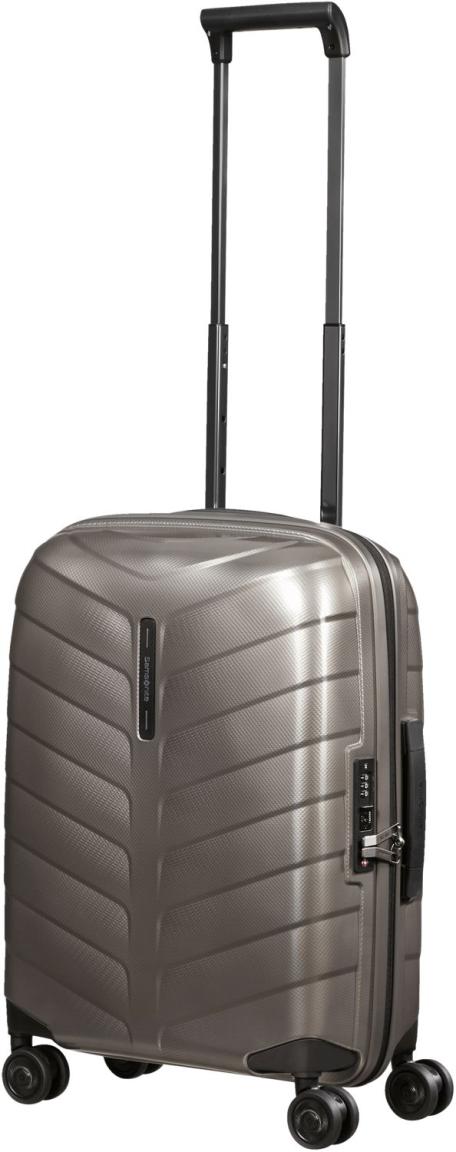 erweiterbarer Handgepäckkoffer Samsonite Attrix Spinner 55cm Dune Hartschale Leichtgewicht