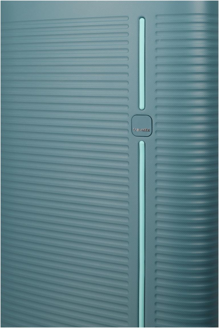 erweiterbarer Hartschalenkoffer Travelite Roomer 4w Trunk M 66cm Aqua