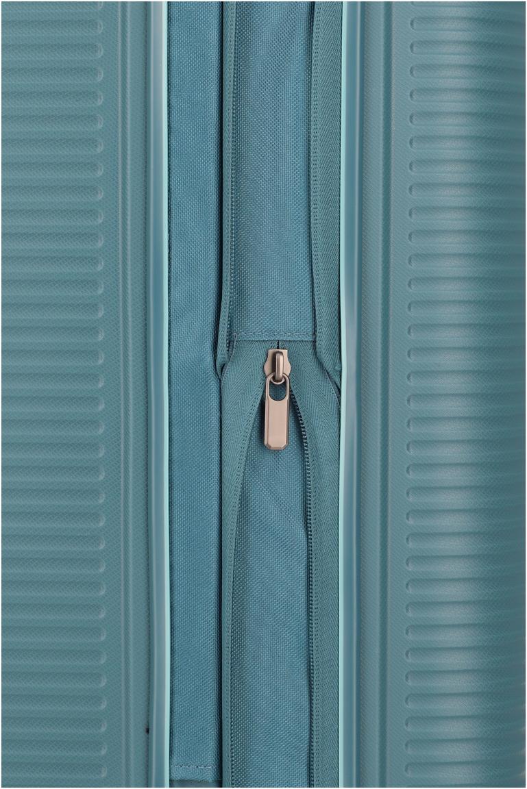 erweiterbarer Hartschalenkoffer Travelite Roomer 4w Trunk M 66cm Aqua