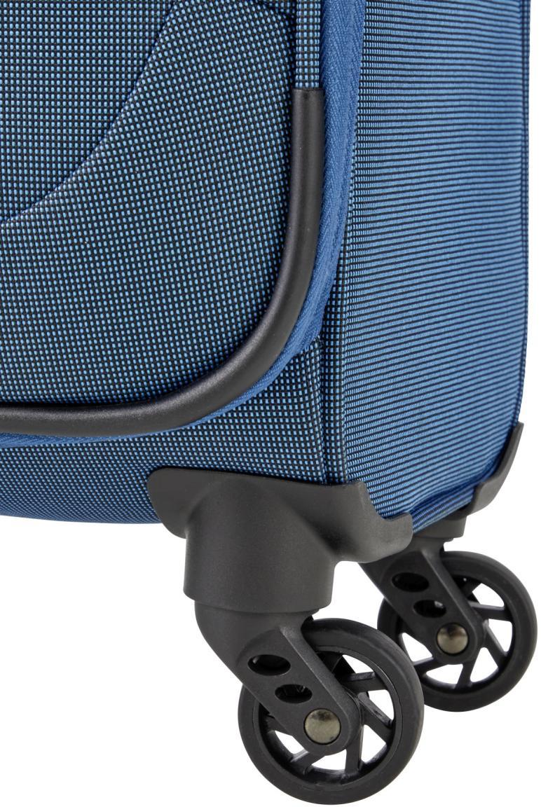 erweiterbarer Koffertrolley Travelite Story M 67cm 4-Rad petrol
