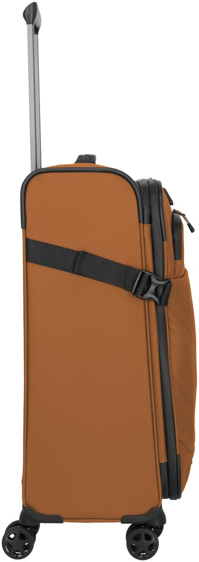 erweiterbarer Koffertrolley orangebraun Travelite Briize M 67cm Curry
