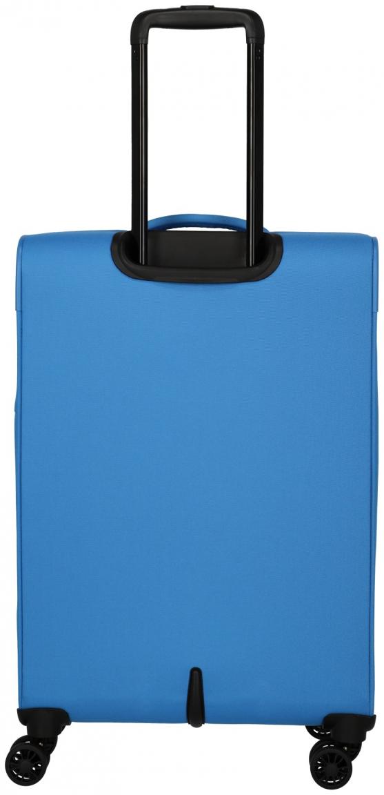 erweiterbarer Reisekoffer 4w Trolley M 67cm Medium Blue Travelite Rügen