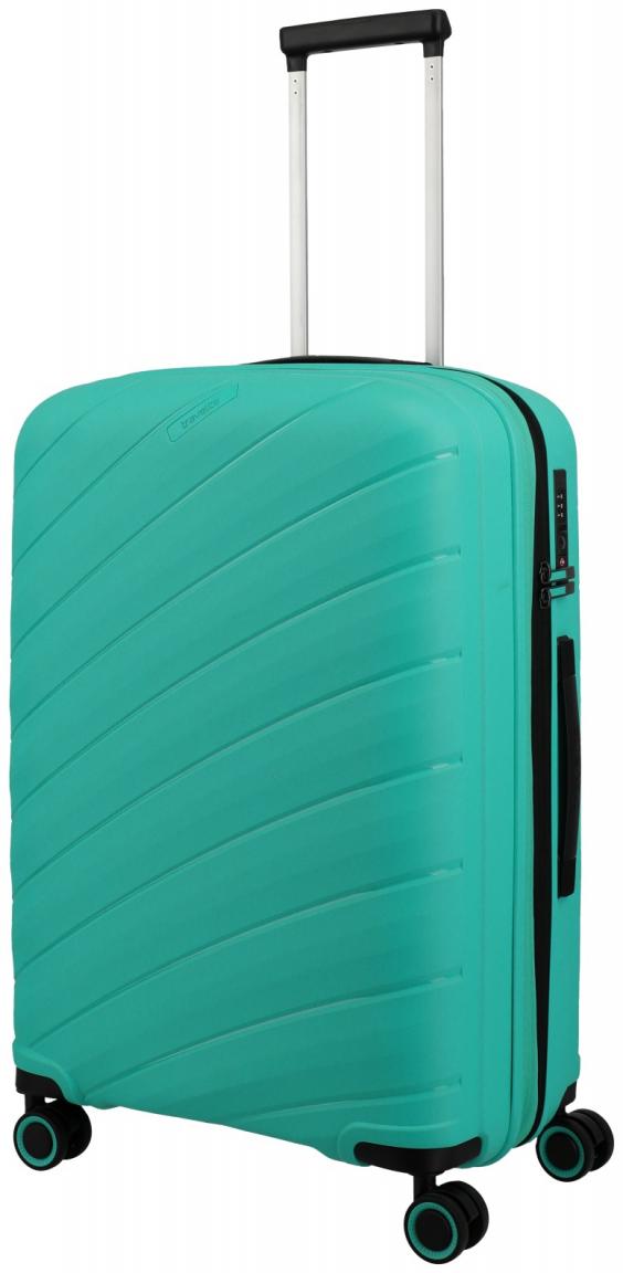 erweiterbarer Reisekoffer M 66cm Travelite Burano Aqua türkis