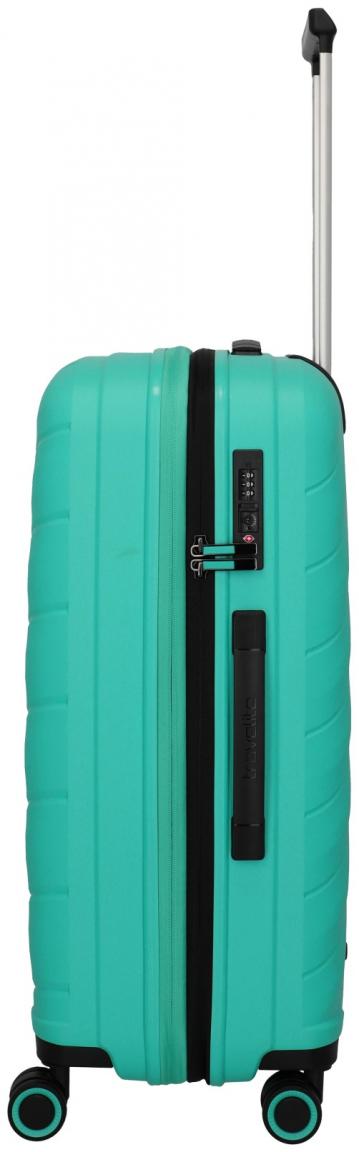 erweiterbarer Reisekoffer M 66cm Travelite Burano Aqua türkis