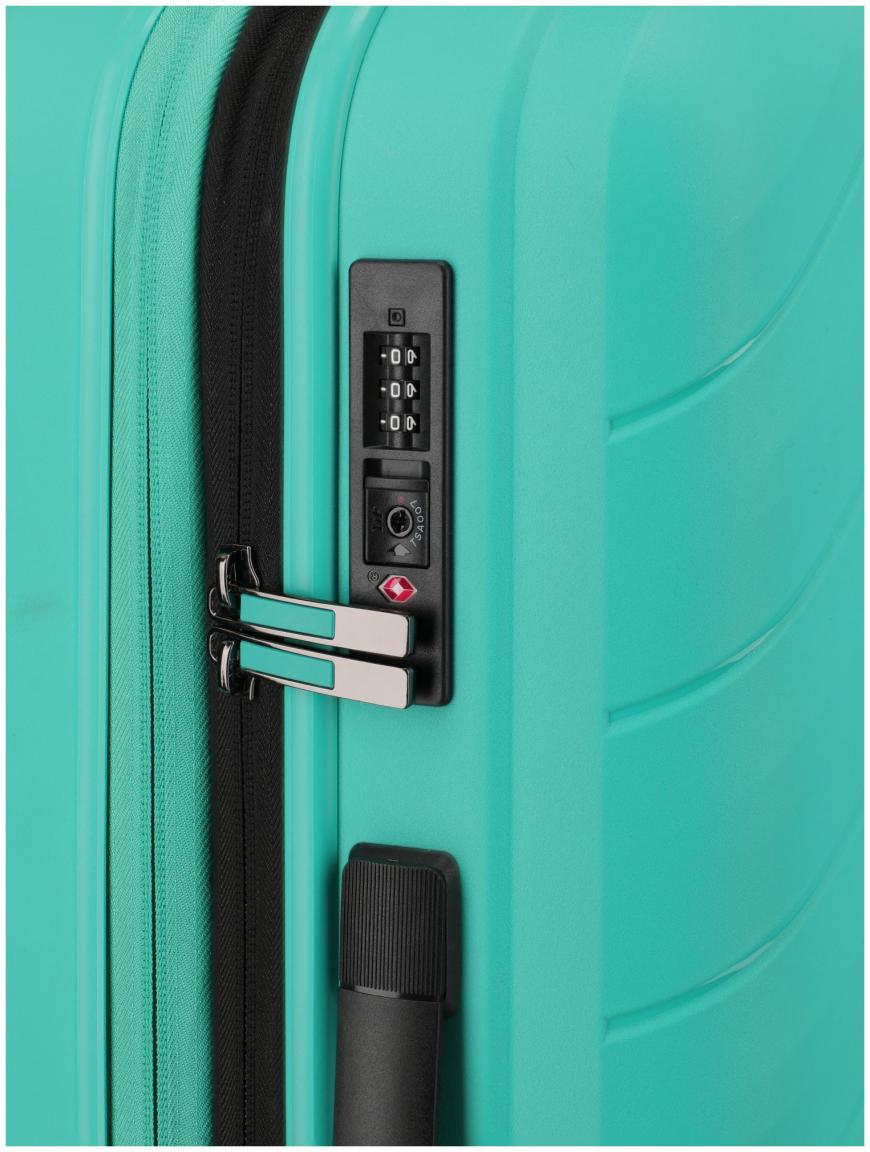 erweiterbarer Reisekoffer M 66cm Travelite Burano Aqua türkis