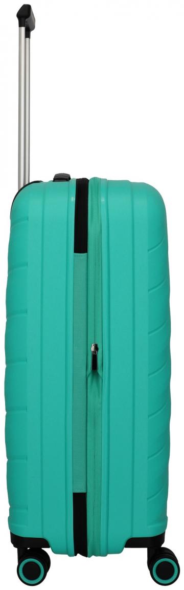 erweiterbarer Reisekoffer M 66cm Travelite Burano Aqua türkis