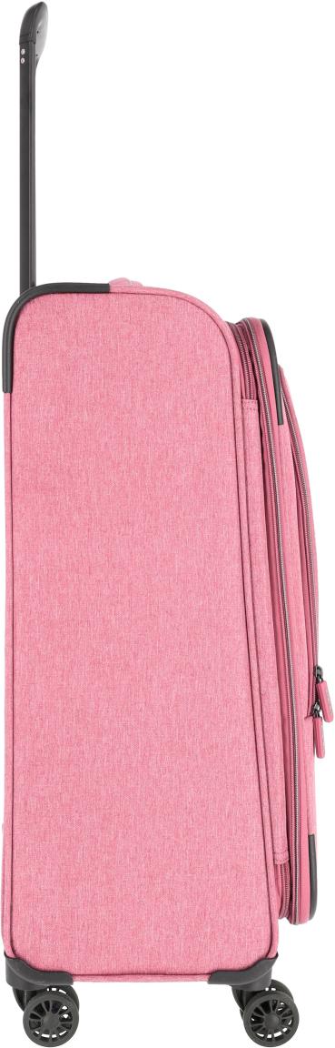 erweiterbarer Reisekoffer Pink Travelite Boja 4w Trolley M 67cm