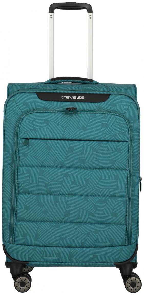 erweiterbarer Reisekoffer Travelite Skaii 4w Trolley M 67cm Petrol