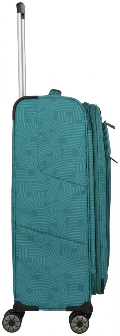 erweiterbarer Reisekoffer Travelite Skaii 4w Trolley M 67cm Petrol