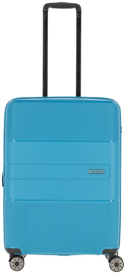 erweiterbarer Reisekoffer Travelite Waal M 65cm Hartschale türkis