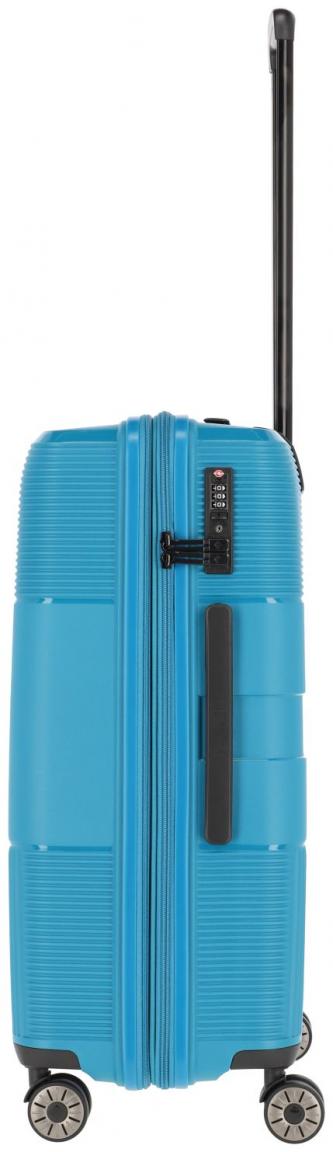 erweiterbarer Reisekoffer Travelite Waal M 65cm Hartschale türkis