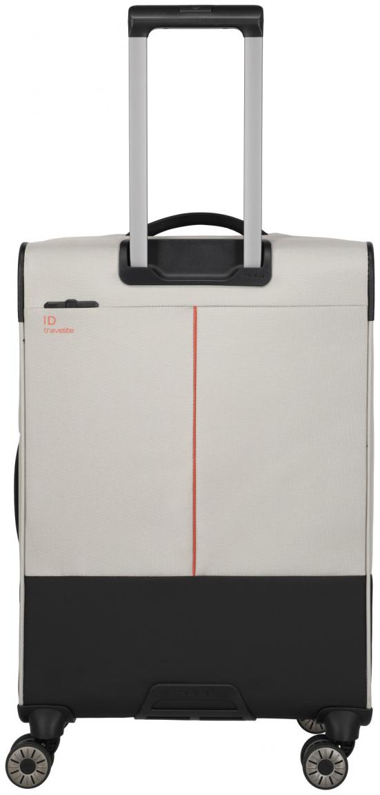 erweiterbarer Reisekoffer hellbeige Travelite Crosslite Natural M 66cm
