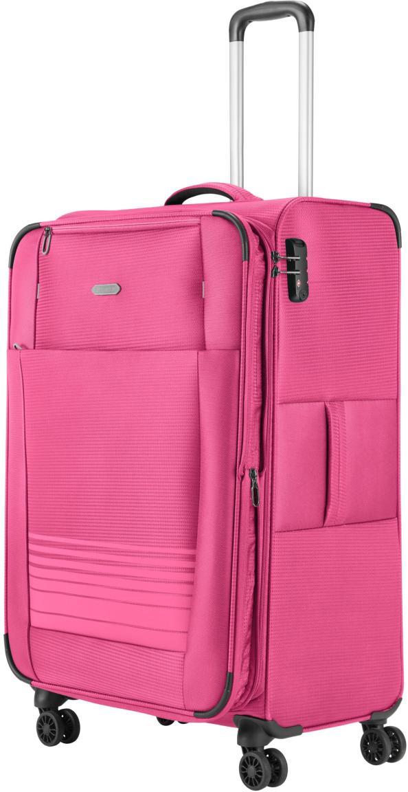 erweiterbarer Reisekoffer mit TSA-Schloss Travelite Seaside L 77cm pink