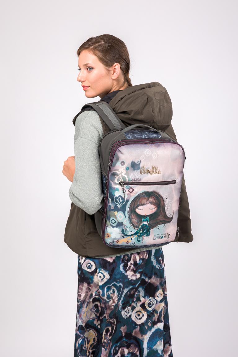 erweiterbarer Reiserucksack Anekke Real mit Laptopfach