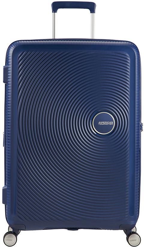 erweiterbarer Reisetrolley Spinner M 67cm Midnight Navy American Tourister Soundbox